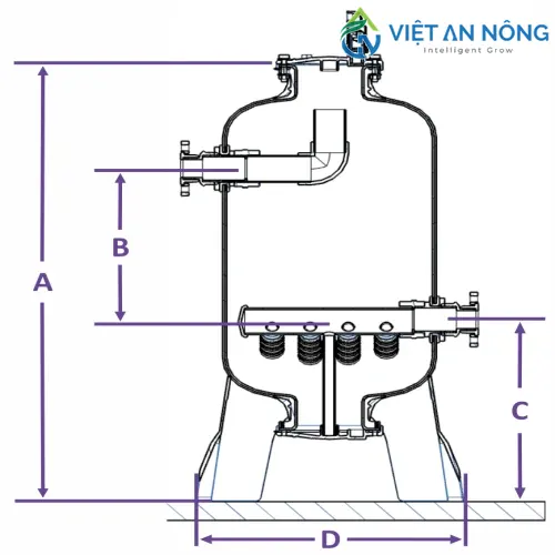 bộ lọc cát Mach Clean tự động AQ563I phi 60mm