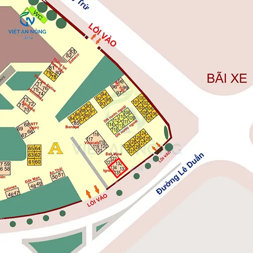 Sơ đồ bố trí Hội chợ triễn lãm chuyên ngành cà phê