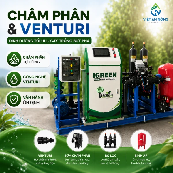 Thiết Bị Tưới Tự Động & Sản Phẩm Việt An Nông 3 Thiết bị châm phân tự động và bộ hút phân Venturi