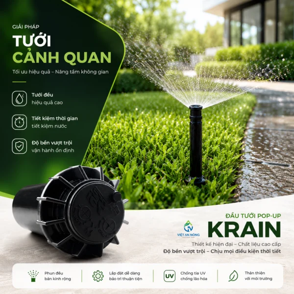 Thiết Bị Tưới Tự Động & Sản Phẩm Việt An Nông 6 Thiết bị tưới cảnh quan tự động cho sân vườn biệt thự