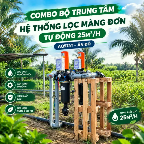Bảng Giá Bộ Lọc Tưới Nông Nghiệp Mới Nhất 2026 - 2027 11 Combo bộ trung tâm hệ thống lọc đĩa Ấn Độ tự động - Bảng giá bộ lọc tưới