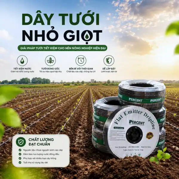 Bảng Giá Tưới Nhỏ Giọt Nông Nghiệp Mới Nhất 2026 - 2027 5 Dây tưới nhỏ giọt nông nghiệp Percent - Bảng giá tưới nhỏ giọt